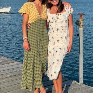 Lisa Says Gah Midi Checkered Dress